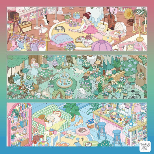 The Soft Dream Theme | Scene Art 22.0 Series | Sticker Scene, 3D Miniature Scene Stickers, Stress-Relief DIY Stickers, Scene-Setting Stickers - YYBB ART