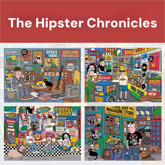 Kroniki Hipstera, Scene More 6.0 Series, Naklejka Scena, Naklejki 3D Miniaturowe Sceny, Naklejki DIY łagodzące stres, Naklejki Sceny-Ustawienia, Naklejki DIY