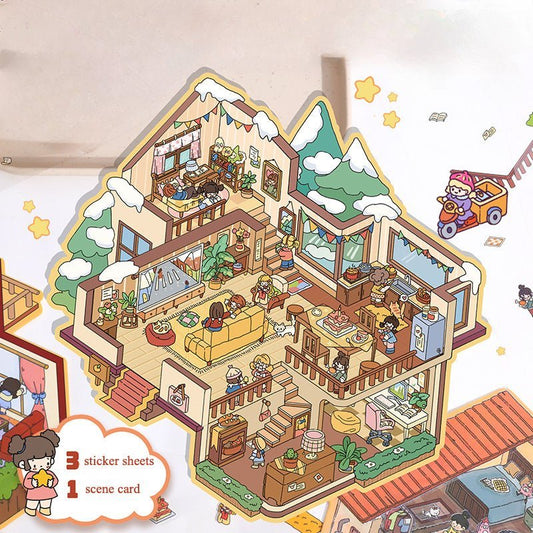 Party Theme | Scene Art 5.0 Series | Sticker Scene, 3D Miniature Scene Stickers, Stress - relief DIY stickers, Scene - setting Stickers - YYBB ART