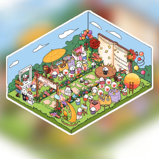 Wedding & New Year Theme | Scene Time 2.0 Series, Sticker Scene, 3D Miniature Scene Stickers, stress - relief DIY stickers, Scene - setting Stickers - YYBB ART