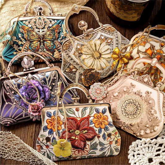 Brilliant Flowing Light Box Series Vingtage Scrapbook Stickers, Junk Journal Vintage Flowers Butterfly Stickers, DIY Collage Decor Paper Stickers - YYBB ART