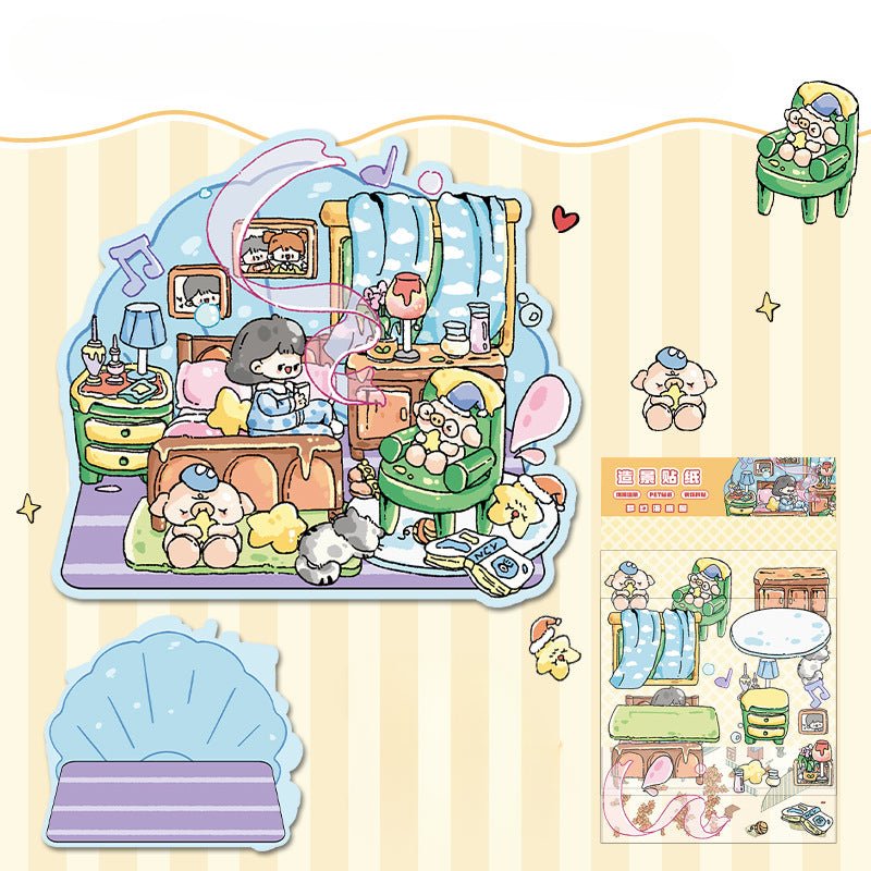 My Small House Series | Scene Art 8.0 Series | Sticker Scene, 3D Miniature Scene Stickers, Stress - relief DIY stickers, Scene - setting Stickers - YYBB ART
