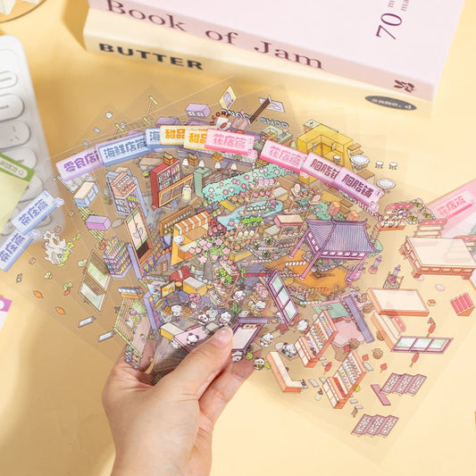 Sticker Scene Book | Scene Book 1.0 Series | Sticker Book, Sticker Scene, 3D Miniature Scene Stickers, Stress - relief DIY stickers, Scene - setting Stickers - YYBB ART