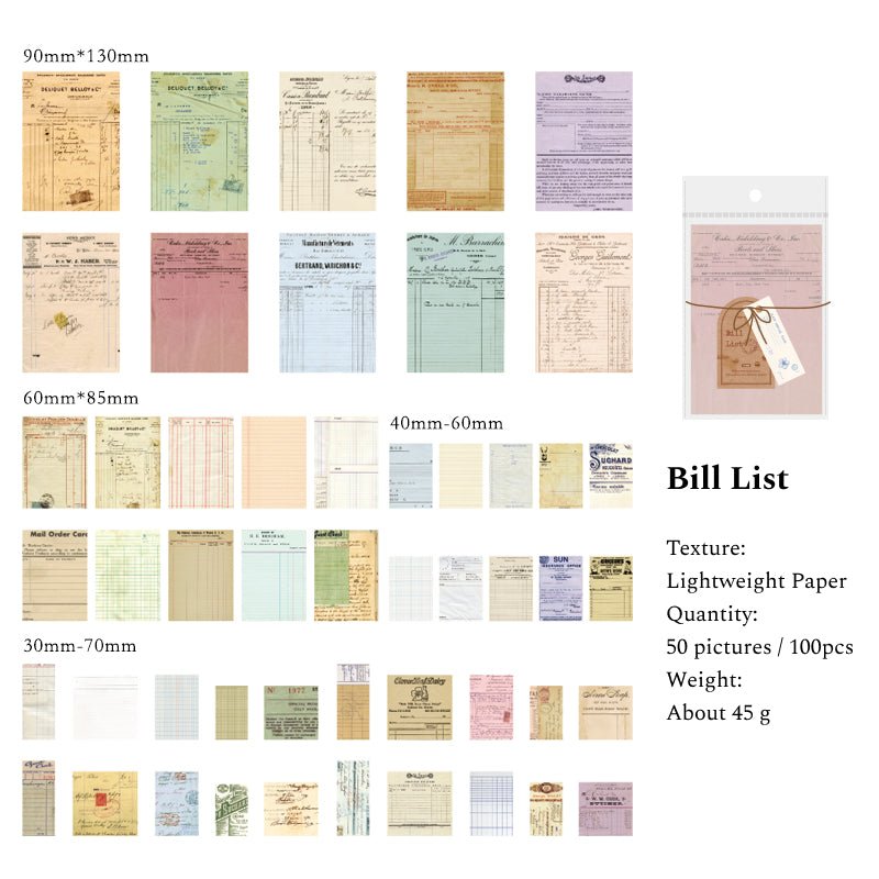 Memory Post Office Series Scrapbook Material Paper Pack, Vintage Junk Journal Paper Pack, DIY Collage Material Paper Pack - YYBB ART