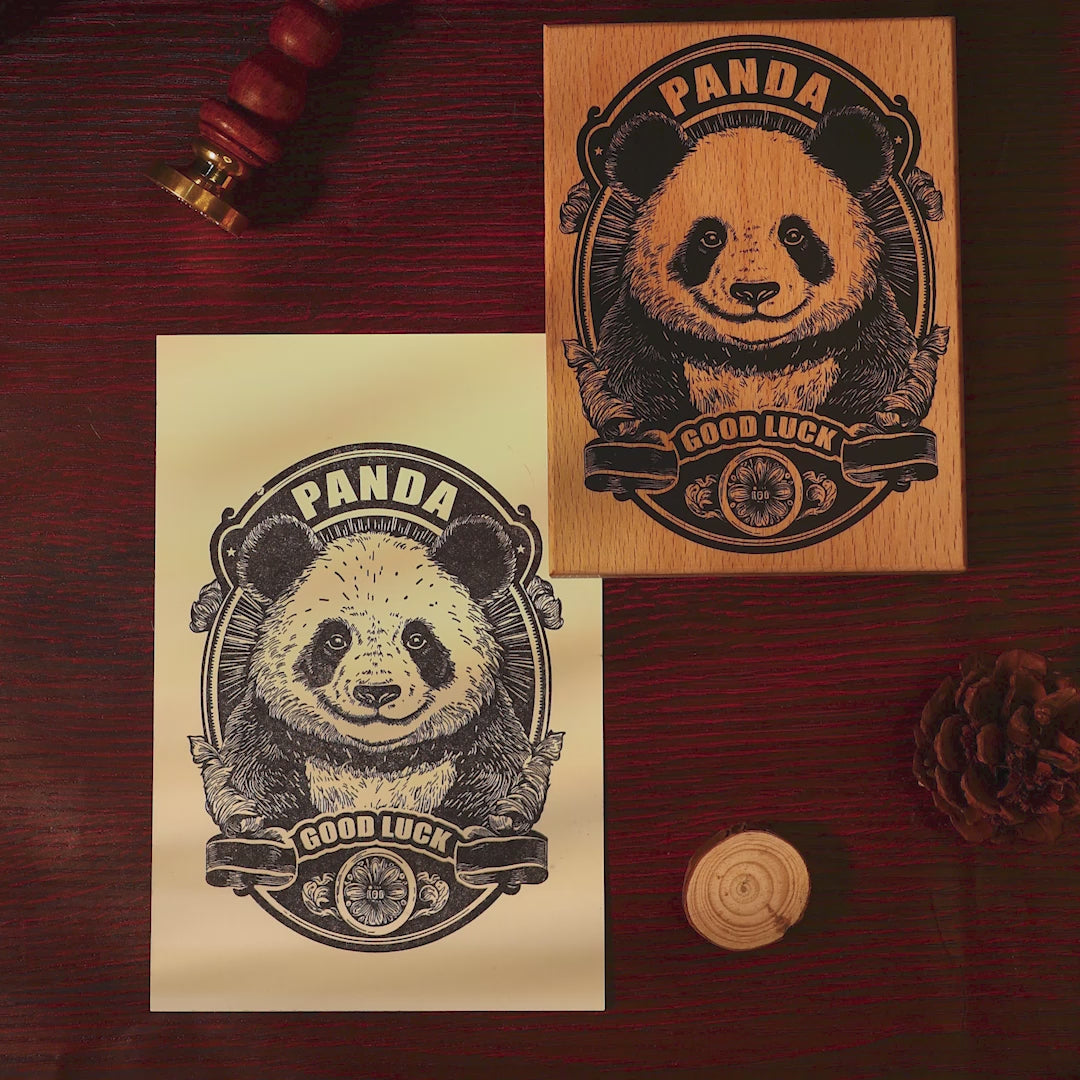 Panda Pyrography on sale 'Happy Place'