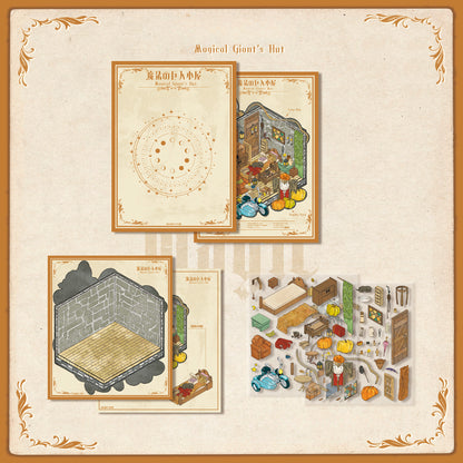 Magic Theme | Scene Joy Serie 8.0 | Sticker-Szene, 3D-Miniatur-Szenen-Sticker, Stressabbau DIY-Sticker, Szenen-Gestaltungssticker, DIY-Sticker