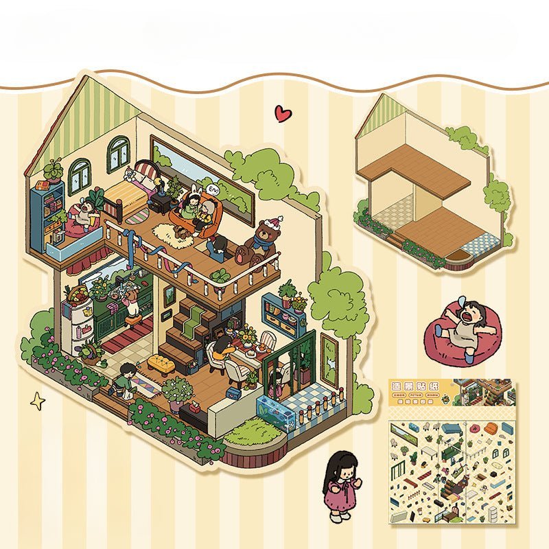 Big Size | Plant Theme | Scene Art 14.0 Series | Sticker Scene, 3D Miniature Scene Stickers, Stress - relief DIY stickers, Scene - setting Stickers - YYBB ART
