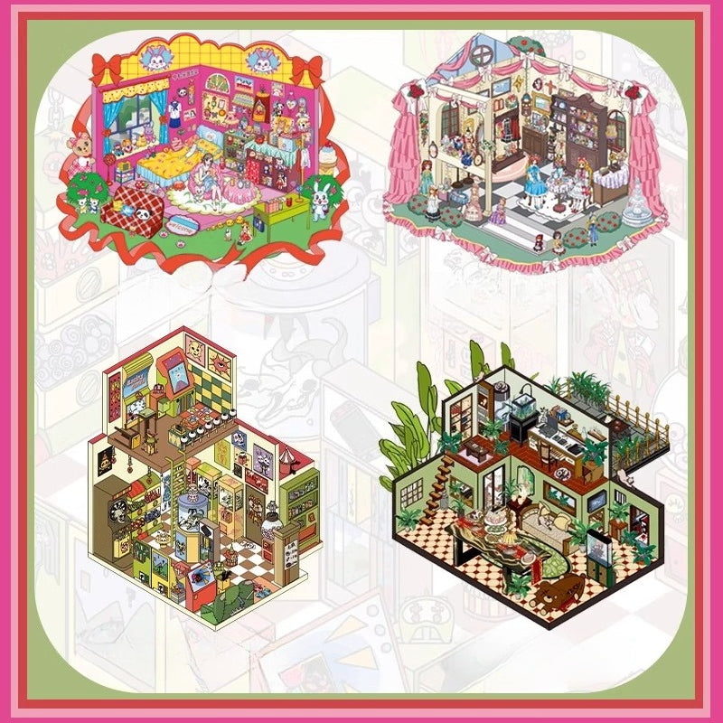 Meine kleine Welt | Scene Joy Serie 11.0 | Sticker-Szene, 3D-Miniatur-Szenen-Sticker, Entspannungs-DIY-Sticker, Szenen-Gestaltungssticker, DIY-Sticker