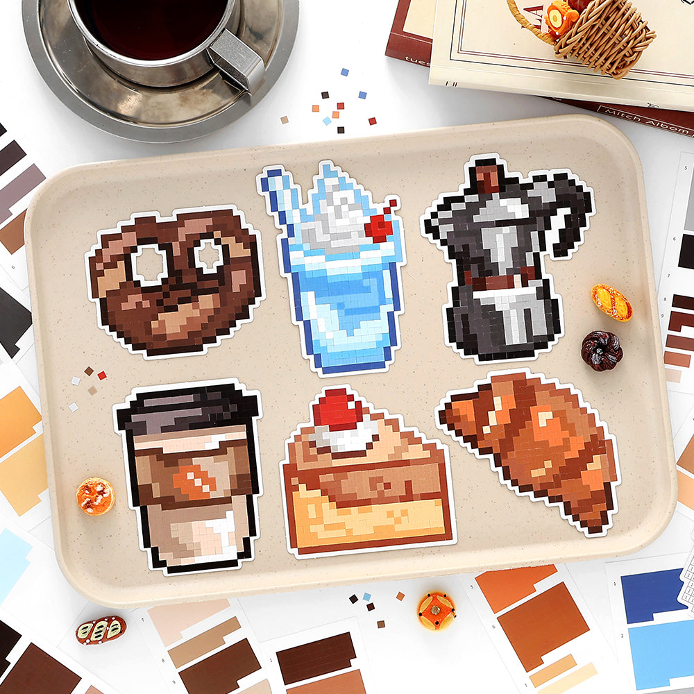 Sticker by Number Series 1.0, Pixel Art Sticker, Sticker Puzzle, DIY Sticker, Sticker by Number, Pixel Stickers