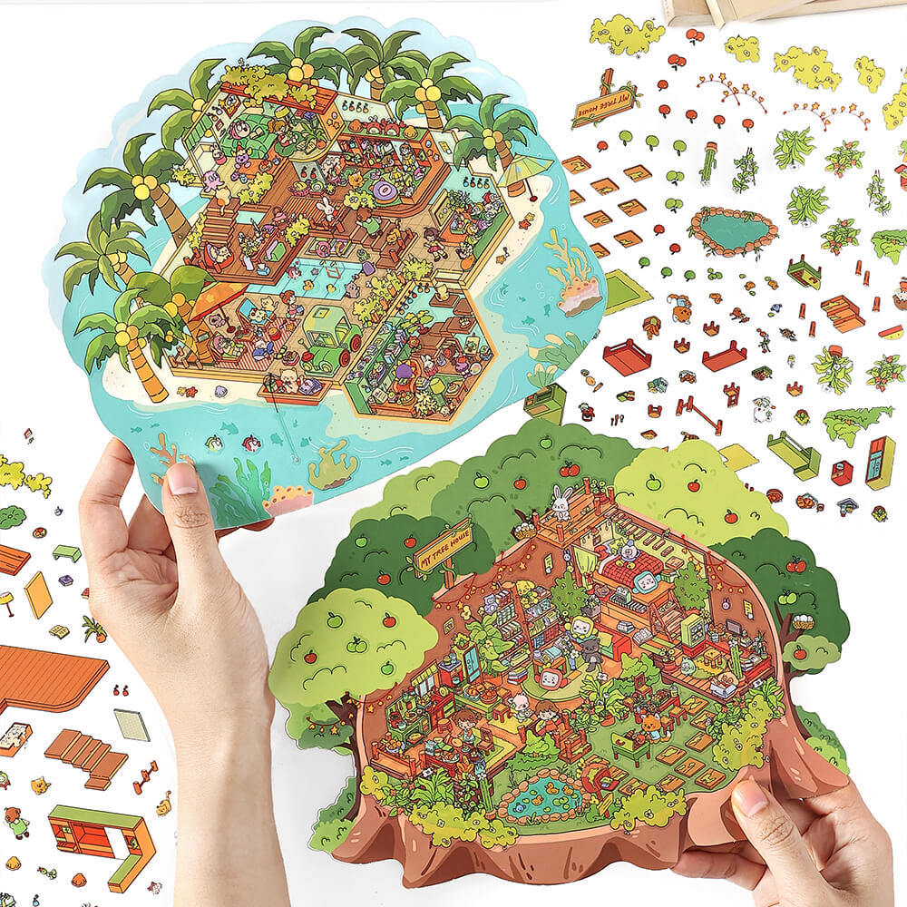 Miniature Scene Sticker - YYBB ART SHOP