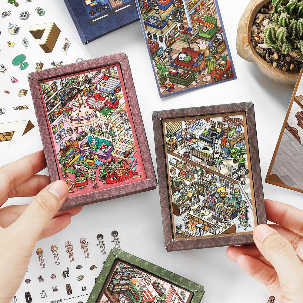 Mini DIY Bilderrahmen | Mein kleines Haus 5.0 | Sticker Szene, 3D Miniatur Szene Sticker, Stressabbau DIY Sticker, Szenenbau Sticker, DIY Sticker