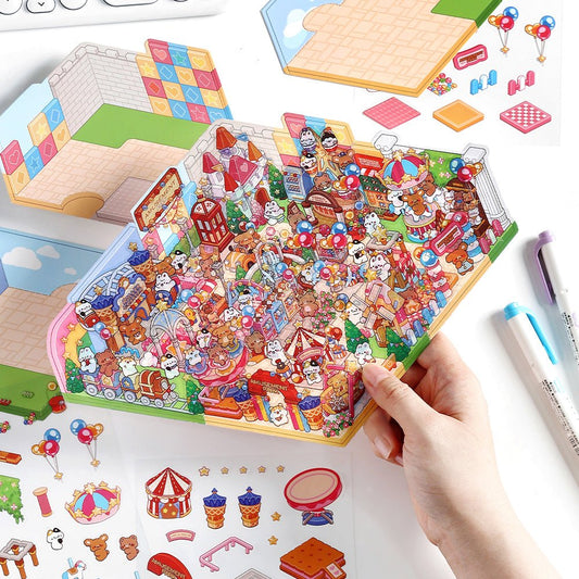 Rainbow Paradise Series | Sticker Scene, 3D Miniature Scene Stickers, Stress - relief DIY stickers, Scene - setting Stickers - YYBB ART