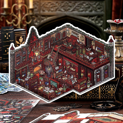 ビッグサイズ | My Little House 10.0 | ステッカーシーン、3Dミニチュアシーンステッカー、ストレス解消DIYステッカー、シーン設定ステッカー、DIYステッカー