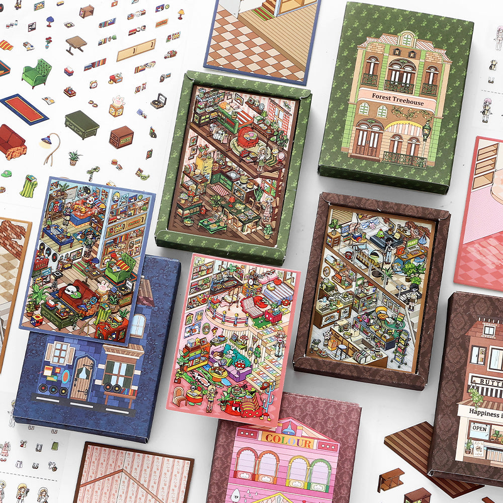 Mini DIY Bilderrahmen | Mein kleines Haus 5.0 | Sticker Szene, 3D Miniatur Szene Sticker, Stressabbau DIY Sticker, Szenenbau Sticker, DIY Sticker