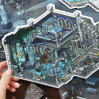 ビッグサイズ | My Little House 10.0 | ステッカーシーン、3Dミニチュアシーンステッカー、ストレス解消DIYステッカー、シーン設定ステッカー、DIYステッカー