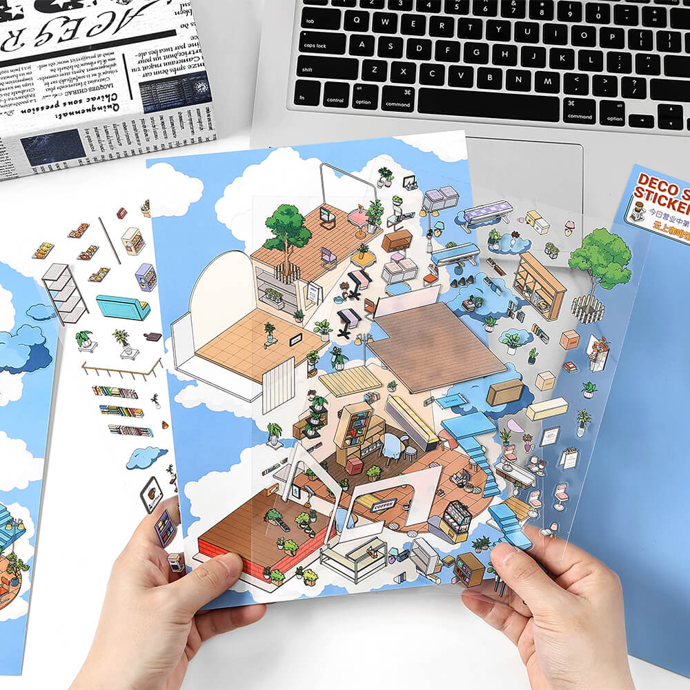 Sticker Scene Svg Open Today Series 10.0 | Big Size | Sticker Scene, 3D Miniature Scene ...