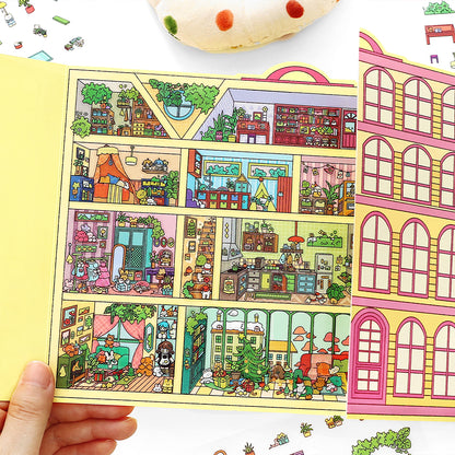 Büyük Boyut | Open Today Serisi 15.0 | Yapışkan Sahne, 3D Minyatür Sahne Yapışkanları, Stres Azaltıcı DIY Yapışkanları, Sahne Oluşturma Yapışkanları, DIY Yapışkanları