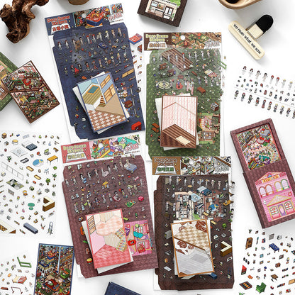 Mini DIY Bilderrahmen | Mein kleines Haus 5.0 | Sticker Szene, 3D Miniatur Szene Sticker, Stressabbau DIY Sticker, Szenenbau Sticker, DIY Sticker