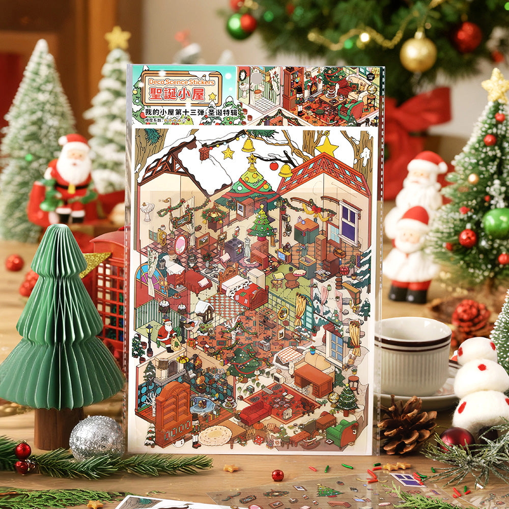 Big Size | Christmas Limited Edition | My Little House 6.0 | Sticker Scene, 3D Miniature Scene Stickers, Stress-Relief DIY Stickers, Scene-Setting Stickers, DIY Stickers