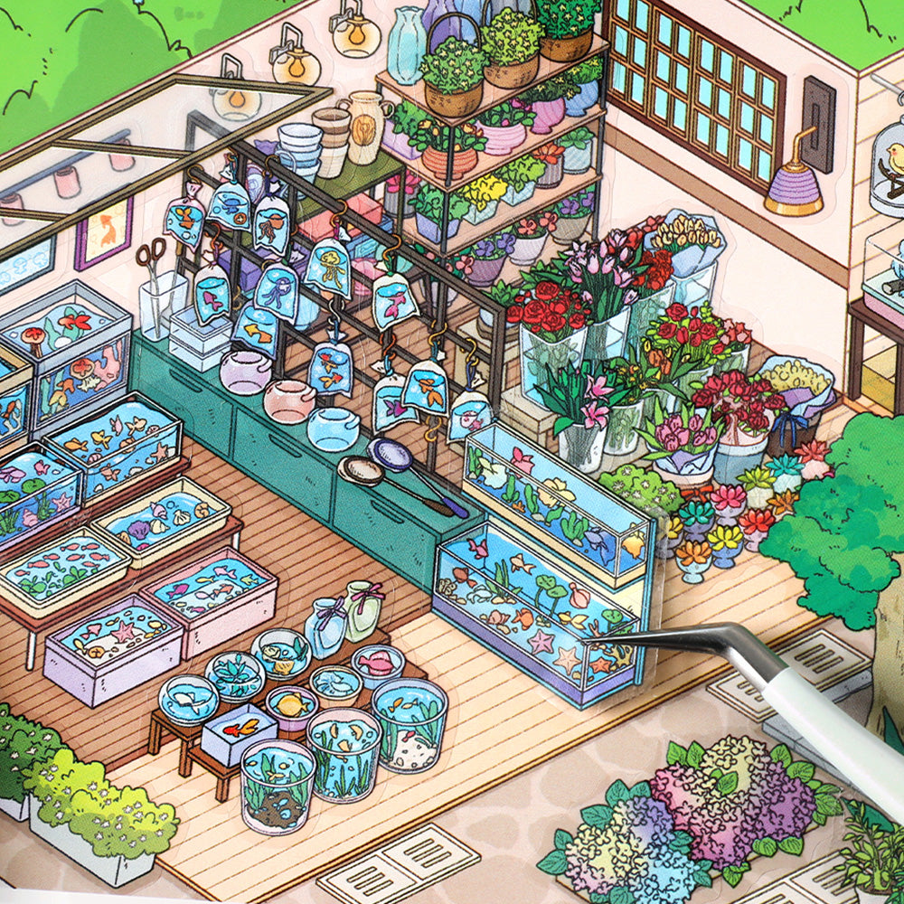 Bugün Açık Seri 18.0 | Etiket Sahnesi, 3D Minyatür Sahne Etiketleri, Stres Giderici Kendin Yap Etiketleri, Sahne Kurulum Etiketleri, Kendin Yap Etiketleri