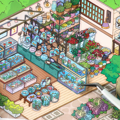 Bugün Açık Seri 18.0 | Etiket Sahnesi, 3D Minyatür Sahne Etiketleri, Stres Giderici Kendin Yap Etiketleri, Sahne Kurulum Etiketleri, Kendin Yap Etiketleri