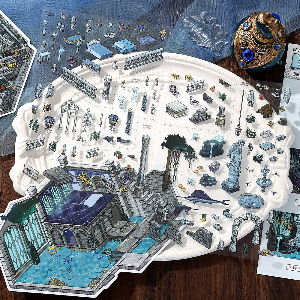 ビッグサイズ | My Little House 10.0 | ステッカーシーン、3Dミニチュアシーンステッカー、ストレス解消DIYステッカー、シーン設定ステッカー、DIYステッカー