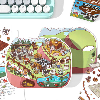 Open Today Series 3.0 | Sticker Scene, 3D Miniature Scene Stickers, Stress-relief DIY stickers, Scene-setting Stickers