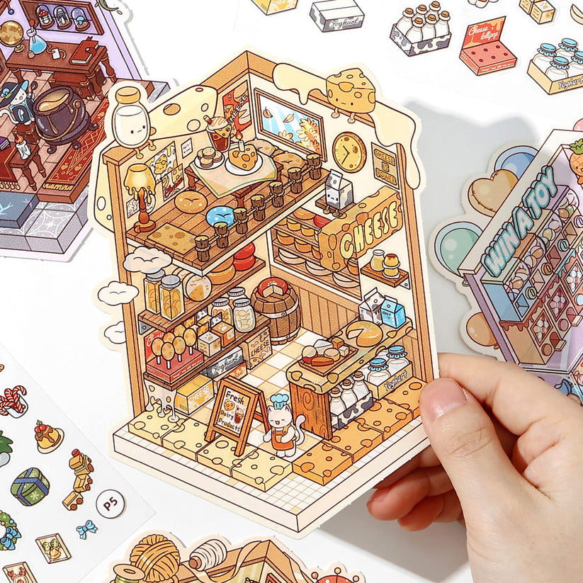 Open Today Series Sticker Scene Book | Sticker Book, Sticker Scene, 3D ...