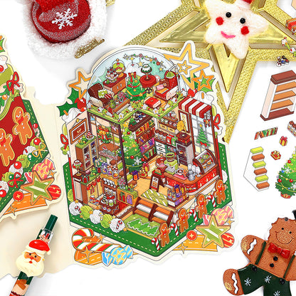 크리스마스 한정판 | 오늘 개봉 시리즈 17.0 | 스티커 씬, 3D 미니어처 씬 스티커, 스트레스 해소 DIY 스티커, 씬 설정 스티커, DIY 스티커