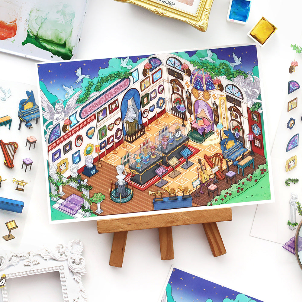 Bugün Açık Seri 18.0 | Etiket Sahnesi, 3D Minyatür Sahne Etiketleri, Stres Giderici Kendin Yap Etiketleri, Sahne Kurulum Etiketleri, Kendin Yap Etiketleri