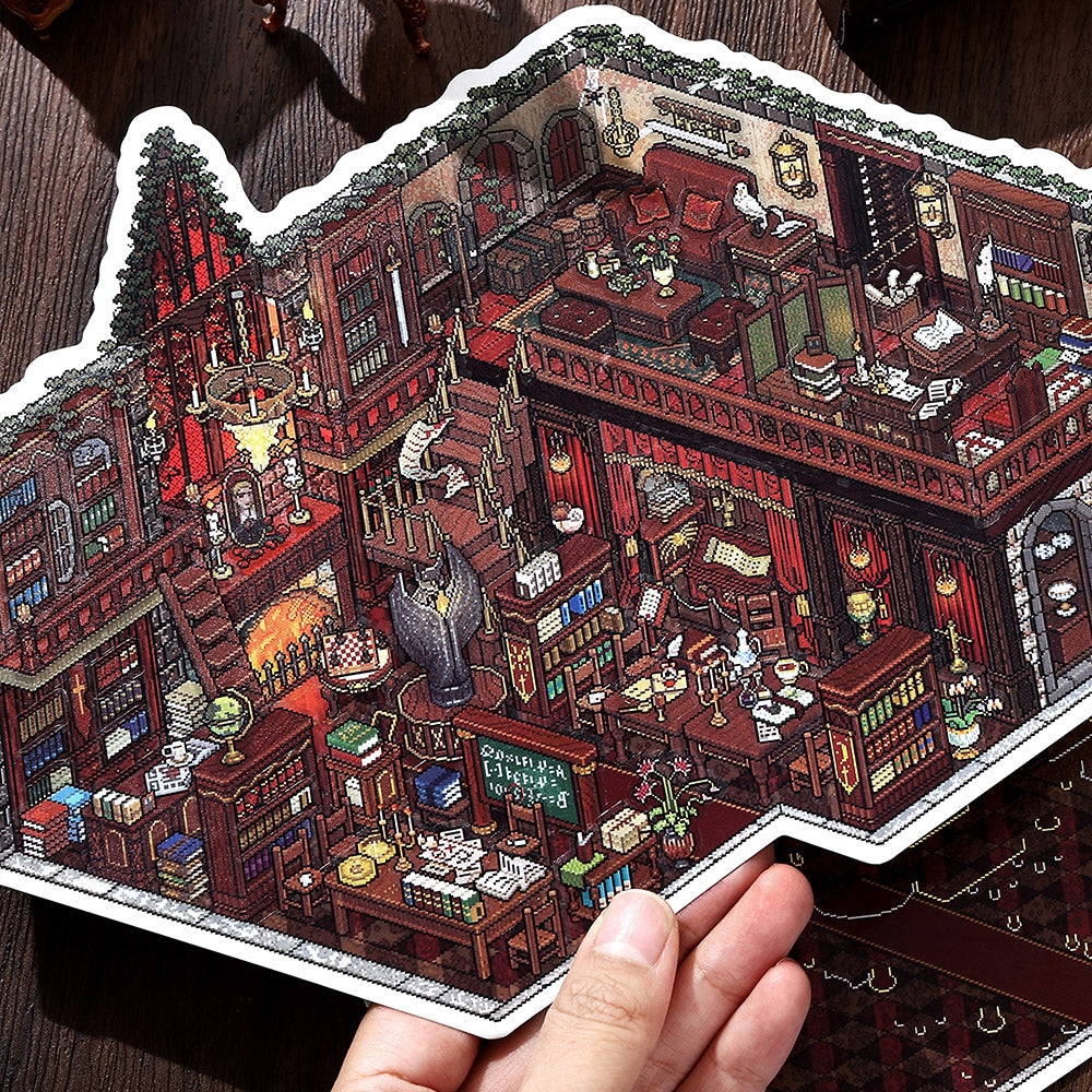 ビッグサイズ | My Little House 10.0 | ステッカーシーン、3Dミニチュアシーンステッカー、ストレス解消DIYステッカー、シーン設定ステッカー、DIYステッカー