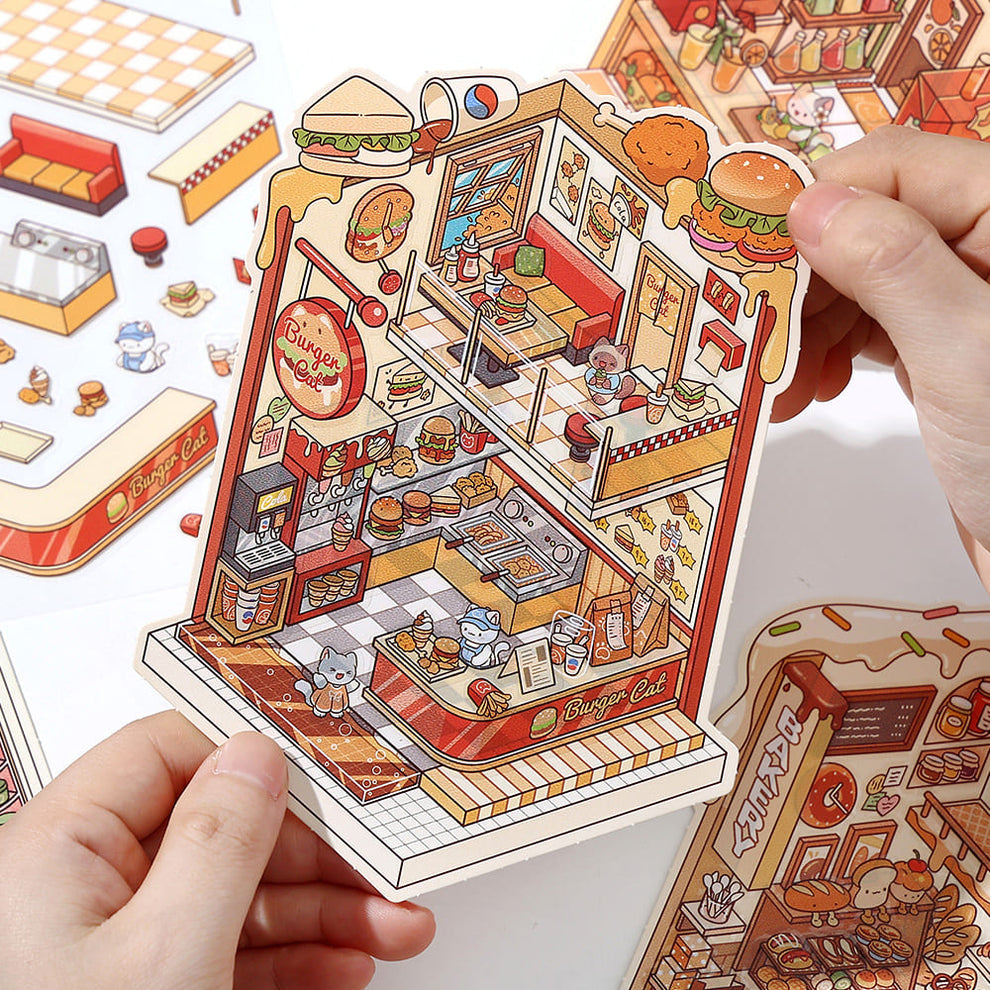 Open Today Series Sticker Scene Book | Sticker Book, Sticker Scene, 3D ...