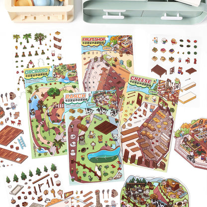 Open Today Series 3.0 | Sticker Scene, 3D Miniature Scene Stickers, Stress-relief DIY stickers, Scene-setting Stickers