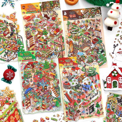 크리스마스 한정판 | 오늘 개봉 시리즈 17.0 | 스티커 씬, 3D 미니어처 씬 스티커, 스트레스 해소 DIY 스티커, 씬 설정 스티커, DIY 스티커