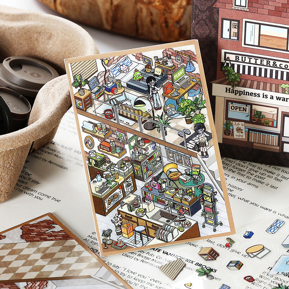 Mini DIY Bilderrahmen | Mein kleines Haus 5.0 | Sticker Szene, 3D Miniatur Szene Sticker, Stressabbau DIY Sticker, Szenenbau Sticker, DIY Sticker