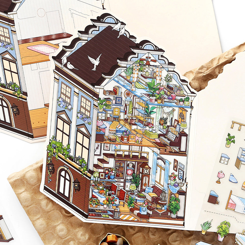 Mój Mały Domek 9.0 | Naklejki Sceniczne, 3D Miniatury Naklejek Scenicznych, Naklejki DIY ulatniające stres, Naklejki Ustawiające Scenę, Naklejki DIY