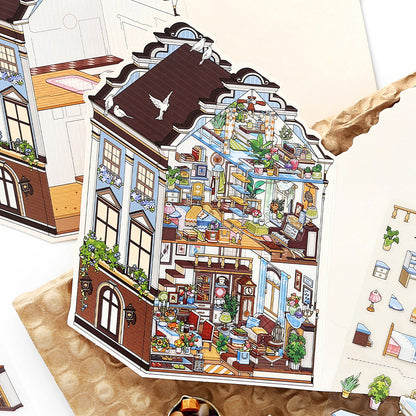 Mój Mały Domek 9.0 | Naklejki Sceniczne, 3D Miniatury Naklejek Scenicznych, Naklejki DIY ulatniające stres, Naklejki Ustawiające Scenę, Naklejki DIY
