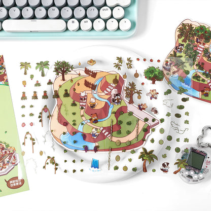 Open Today Series 3.0 | Sticker Scene, 3D Miniature Scene Stickers, Stress-relief DIY stickers, Scene-setting Stickers