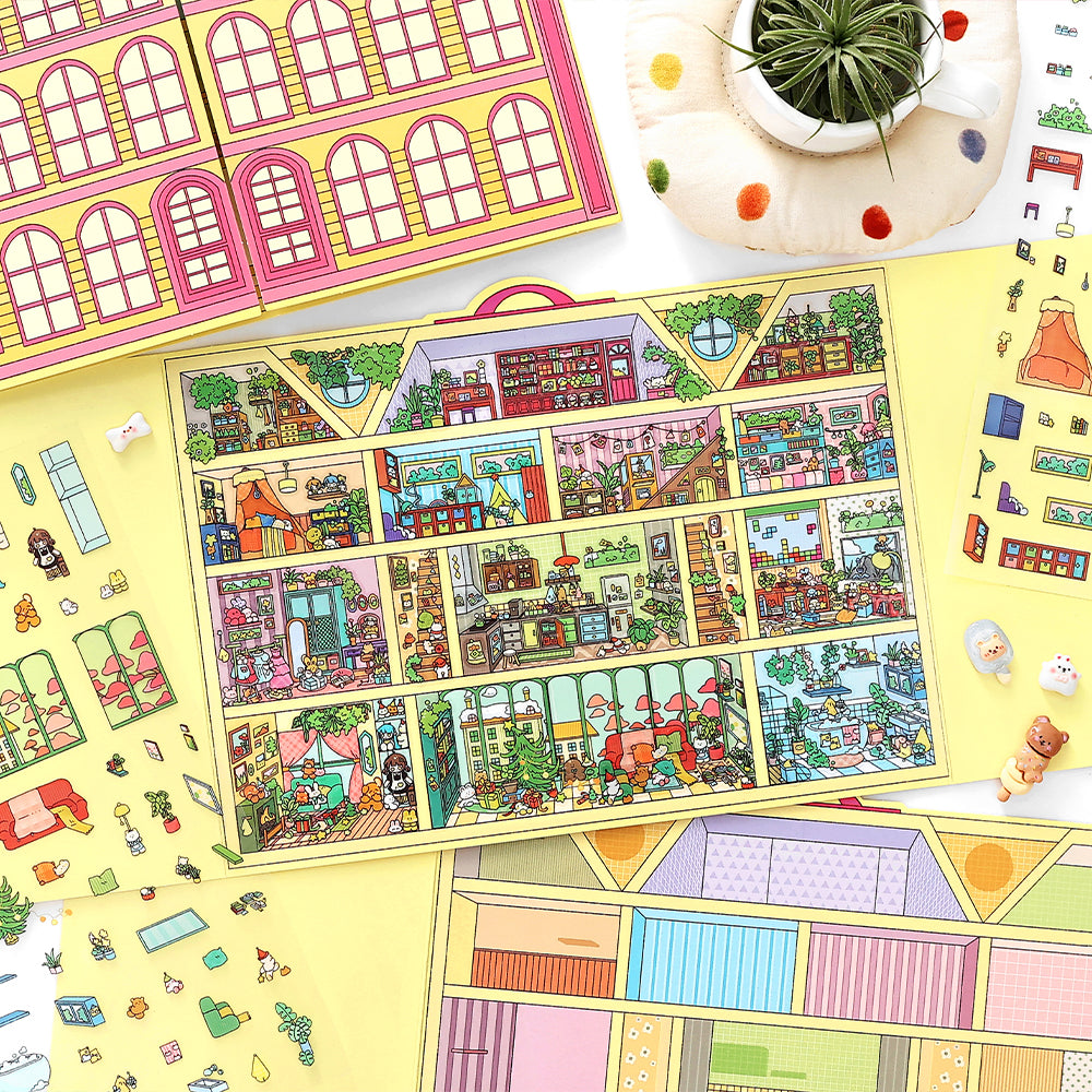 Büyük Boyut | Open Today Serisi 15.0 | Yapışkan Sahne, 3D Minyatür Sahne Yapışkanları, Stres Azaltıcı DIY Yapışkanları, Sahne Oluşturma Yapışkanları, DIY Yapışkanları