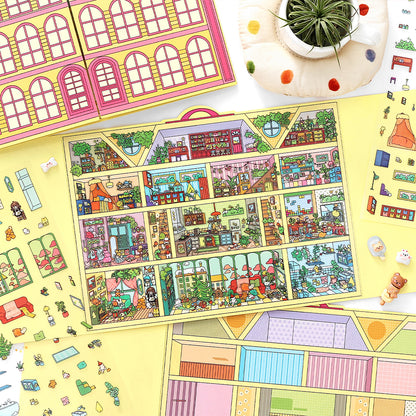 Büyük Boyut | Open Today Serisi 15.0 | Yapışkan Sahne, 3D Minyatür Sahne Yapışkanları, Stres Azaltıcı DIY Yapışkanları, Sahne Oluşturma Yapışkanları, DIY Yapışkanları