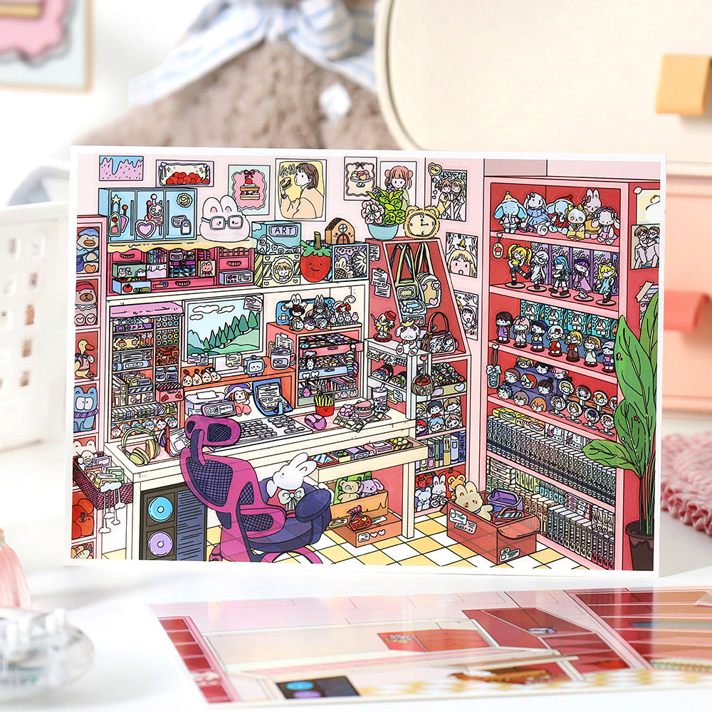 나의 작은 집 7.0 | 스티커 장면, 3D 미니어처 장면 스티커, 스트레스 해소 DIY 스티커, 장면 설정 스티커, DIY 스티커