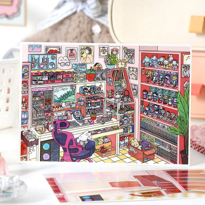 나의 작은 집 7.0 | 스티커 장면, 3D 미니어처 장면 스티커, 스트레스 해소 DIY 스티커, 장면 설정 스티커, DIY 스티커