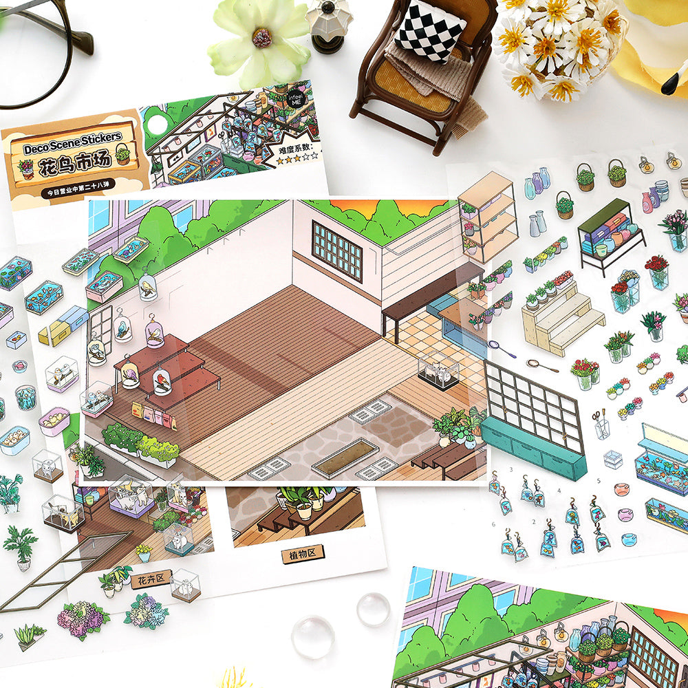 Bugün Açık Seri 18.0 | Etiket Sahnesi, 3D Minyatür Sahne Etiketleri, Stres Giderici Kendin Yap Etiketleri, Sahne Kurulum Etiketleri, Kendin Yap Etiketleri