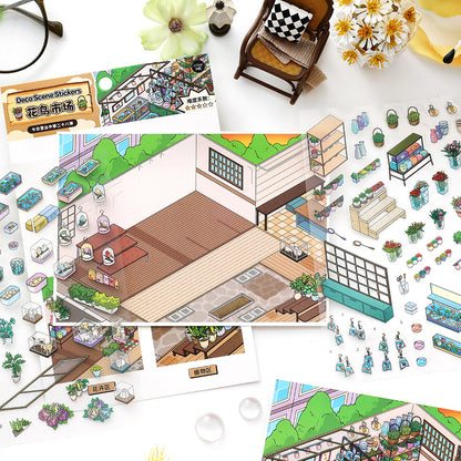 Bugün Açık Seri 18.0 | Etiket Sahnesi, 3D Minyatür Sahne Etiketleri, Stres Giderici Kendin Yap Etiketleri, Sahne Kurulum Etiketleri, Kendin Yap Etiketleri