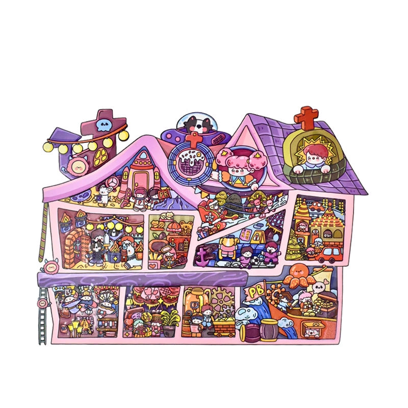 Temat Halloween | Scene World 13.0 Seria | DIY Scena Naklejkowa, 3D Miniatury Scen, Naklejki Antystresowe DIY, Naklejki do Tworzenia Scen, Naklejki DIY