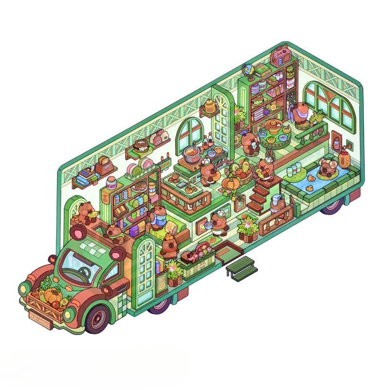 RV Vehicle Theme | Scene World 7.0 Series | DIY Sticker Scene, 3D Miniature Scene Stickers, Stress - Relief DIY stickers, Scene - setting Stickers - YYBB ART