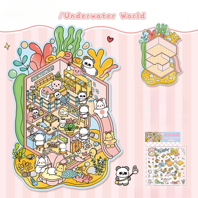 Cute Theme | Scene Art 17.0 Series | Sticker Scene, 3D Miniature Scene Stickers, Stress - Relief DIY Stickers, Scene - Setting Stickers - YYBB ART