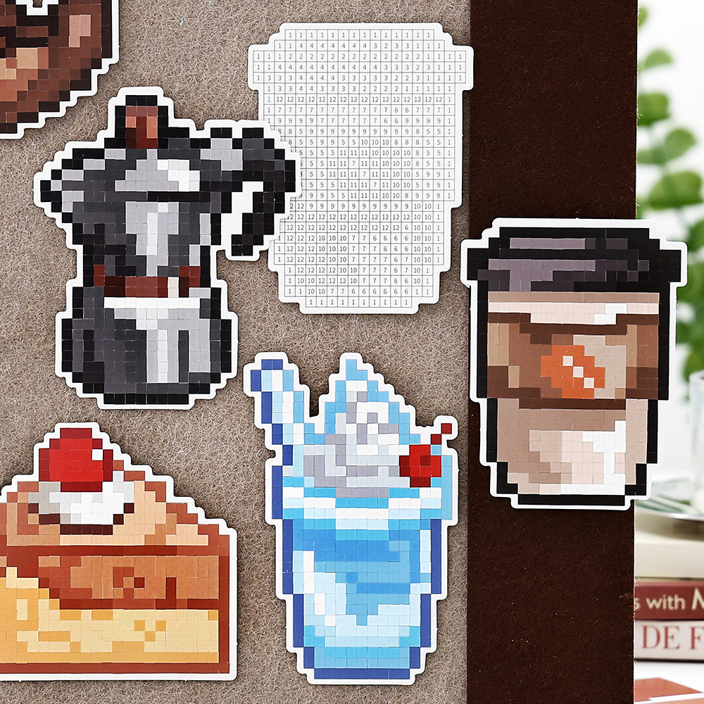 Sticker by Number Series 1.0, Pixel Art Sticker, Sticker Puzzle, DIY Sticker, Sticker by Number, Pixel Stickers