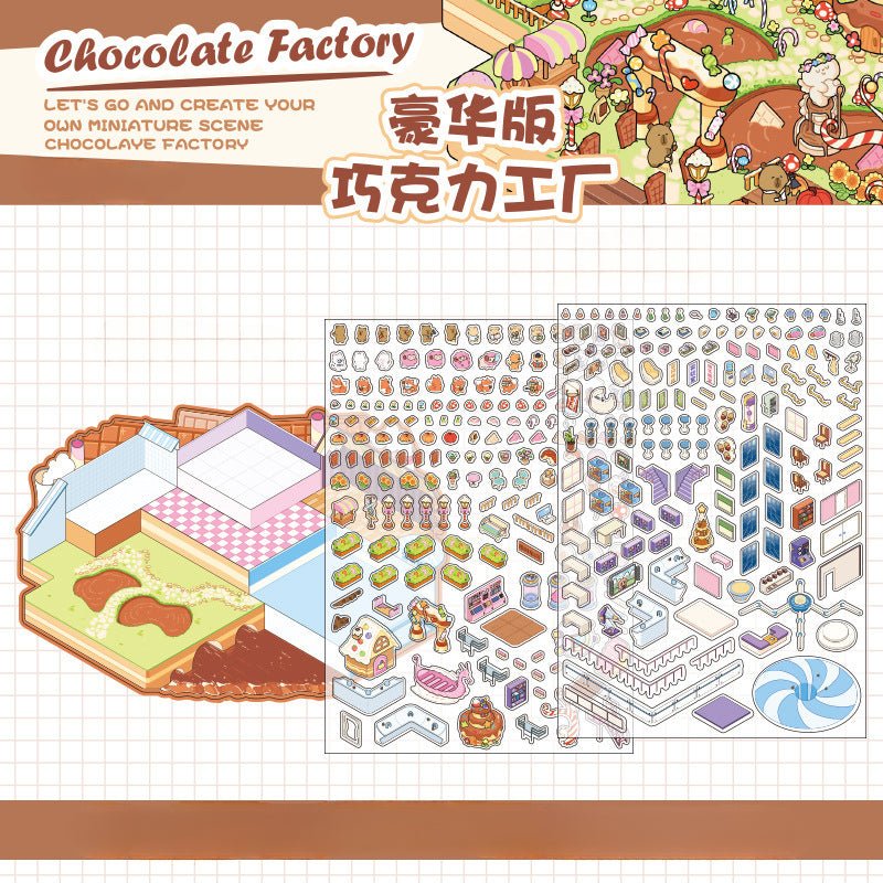 Large Size | Fantasy World Series 4.0 | Sticker Scene, 3D Miniature Scene Stickers, Stress - Relief DIY Stickers, Scene - Setting Stickers - YYBB ART