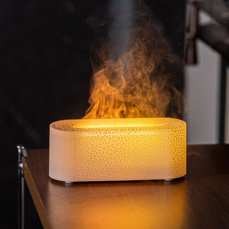 Lava Flame Diffuser | USB Color Changing Essential Oil Humidifier - 3D Magma Effect Aroma Lamp with Ambient Light - YYBB ART